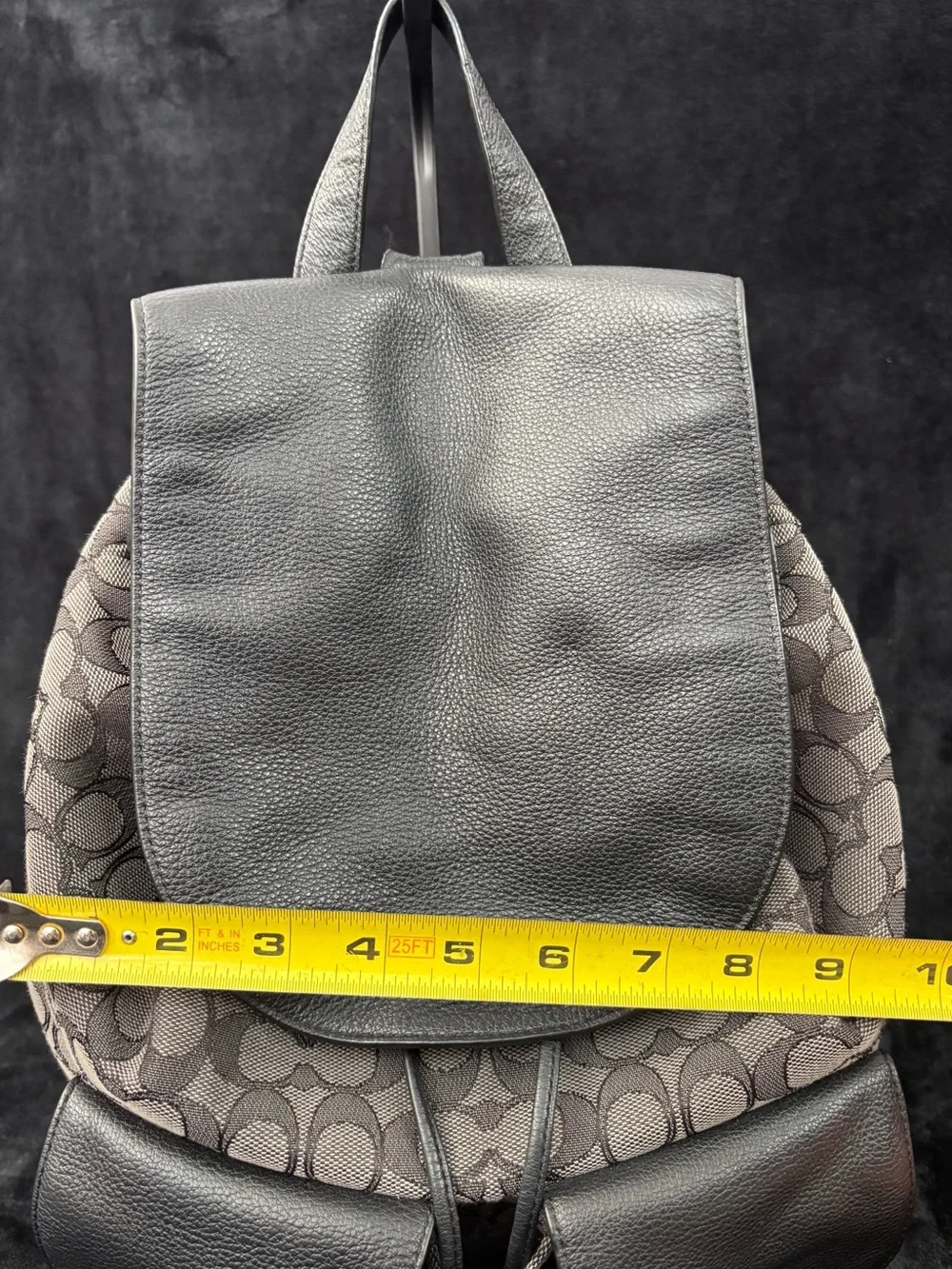 Coach Billie Backpack F54795 Signature Jacquard Canvas & Black